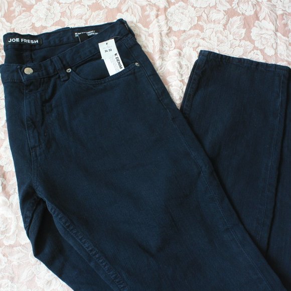 😎 NWT Dark Denim Slim Straight Jeans SZ34/32 - Picture 2 of 5